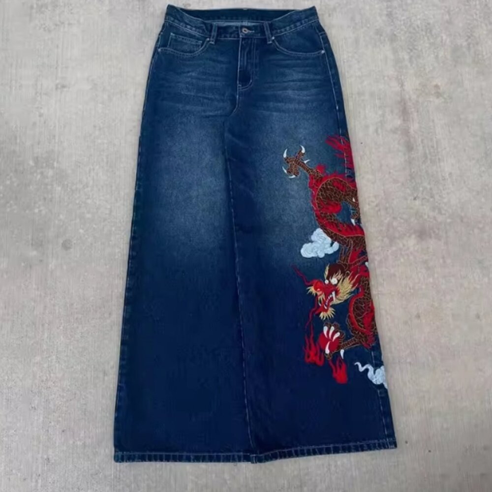 Baggy Y2k Dragon JNCO style Jeans
